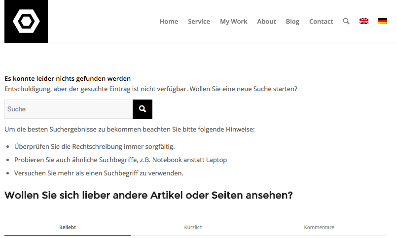 German 404 page