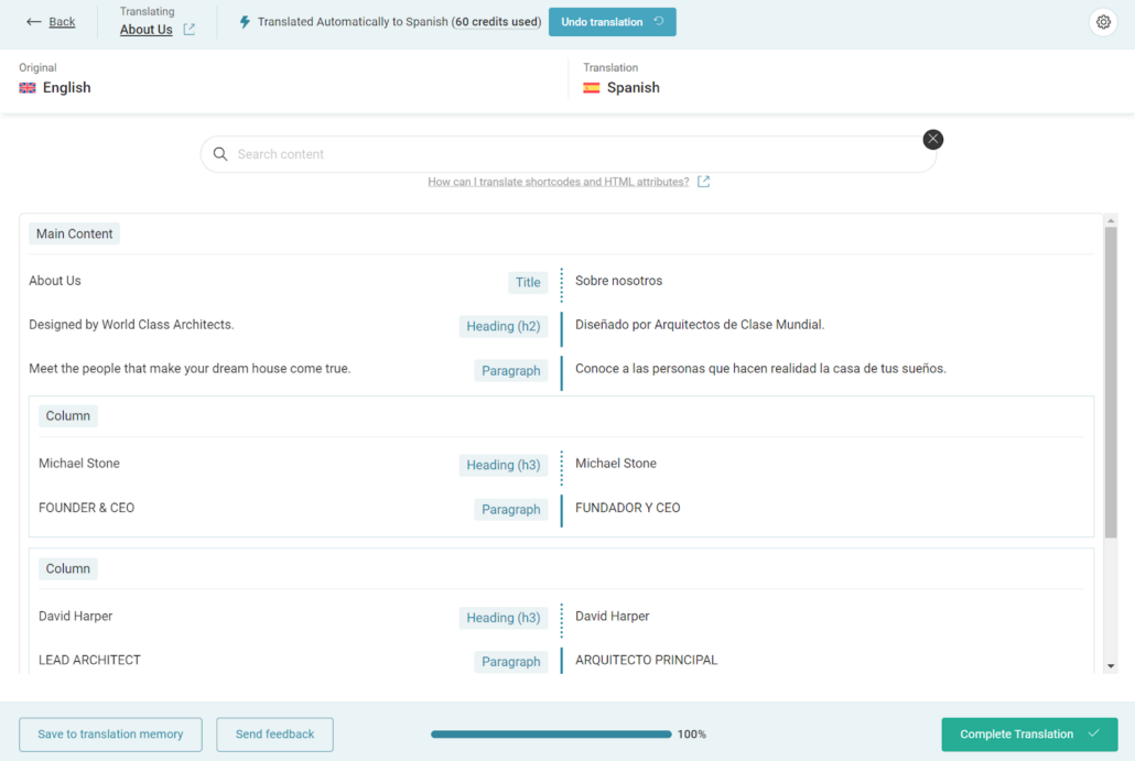 WPML advanced translation editor