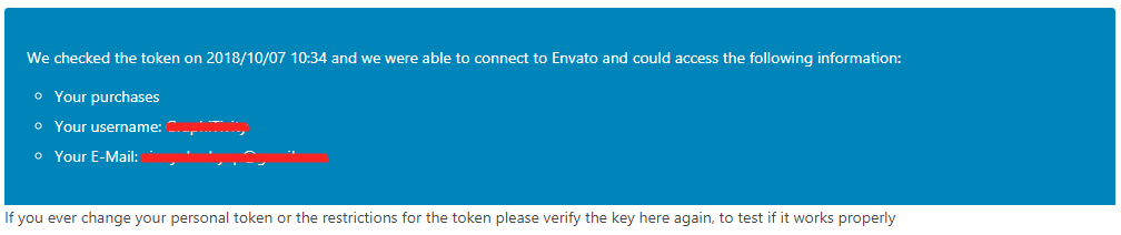 Updating to Enfold 4.5 and validating Personal Token - Support