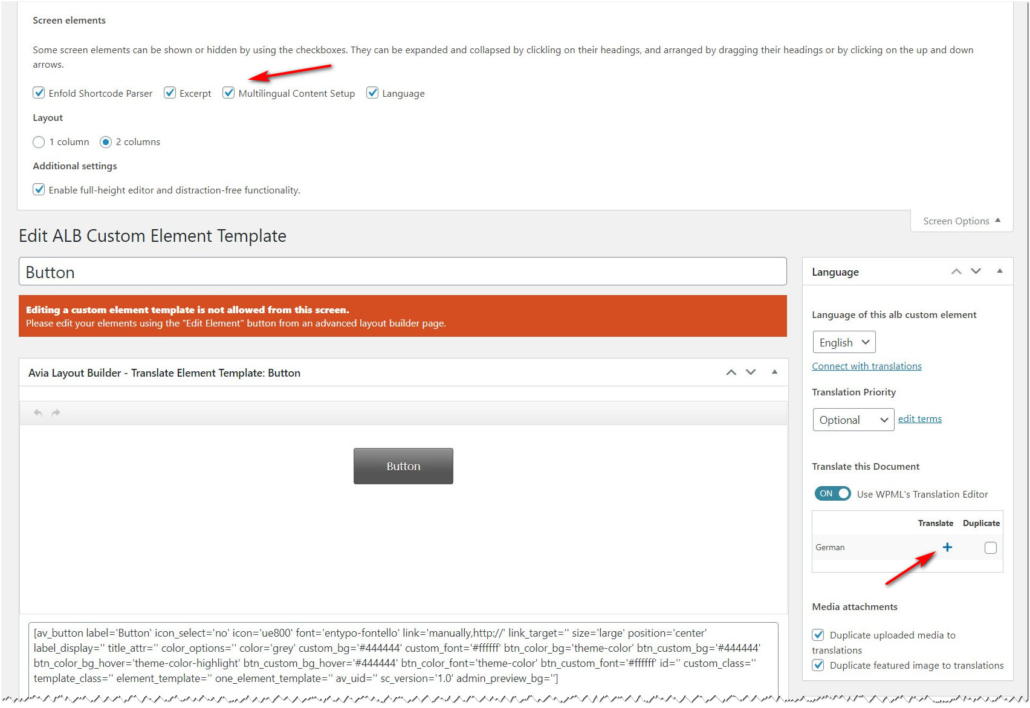 Custom Element Templates – Enfold Documentation