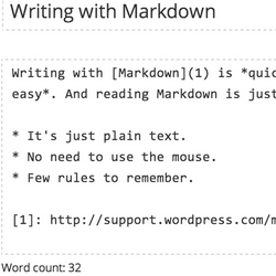 Markdown text format